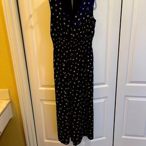 Kate Spade Navy Jumpsuit with Poppy Design